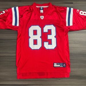 Reebok New England Patriots Wes Welker #83 Red NFL Jersey Men’s Size Medium